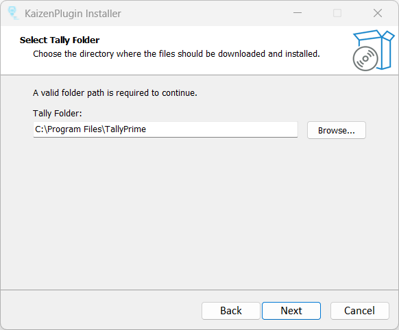 select the folder/directory