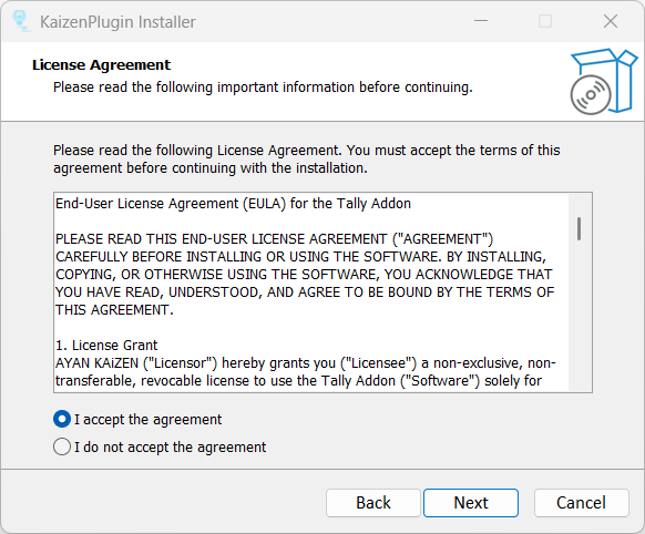 review and accept the "License Agreement