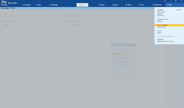 TDLs & AddOns" option