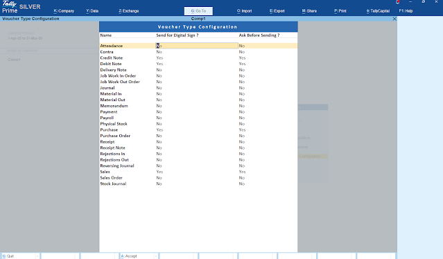 Voucher Type Configuration 2