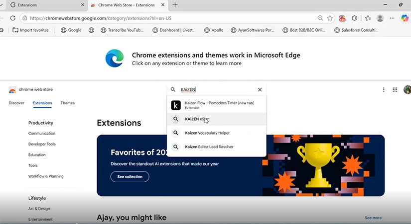search edge extension