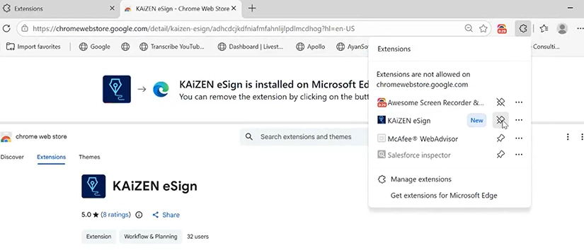 search edge extension