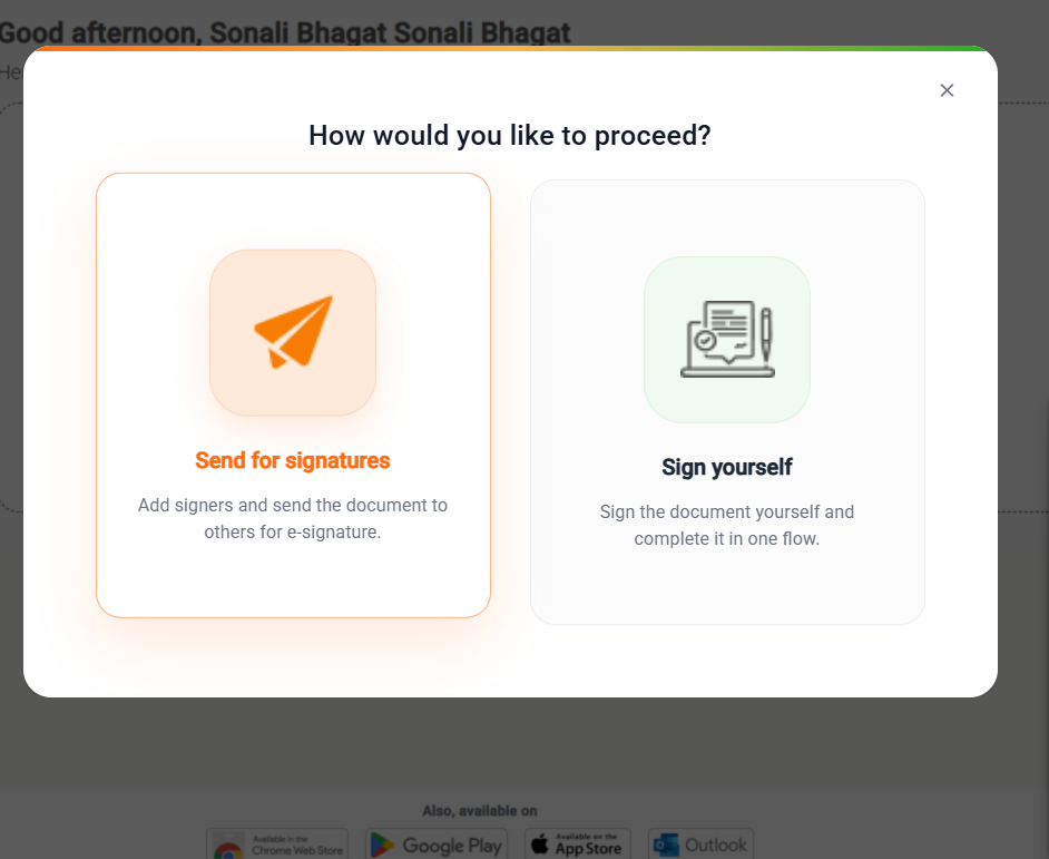 send Document for Signature