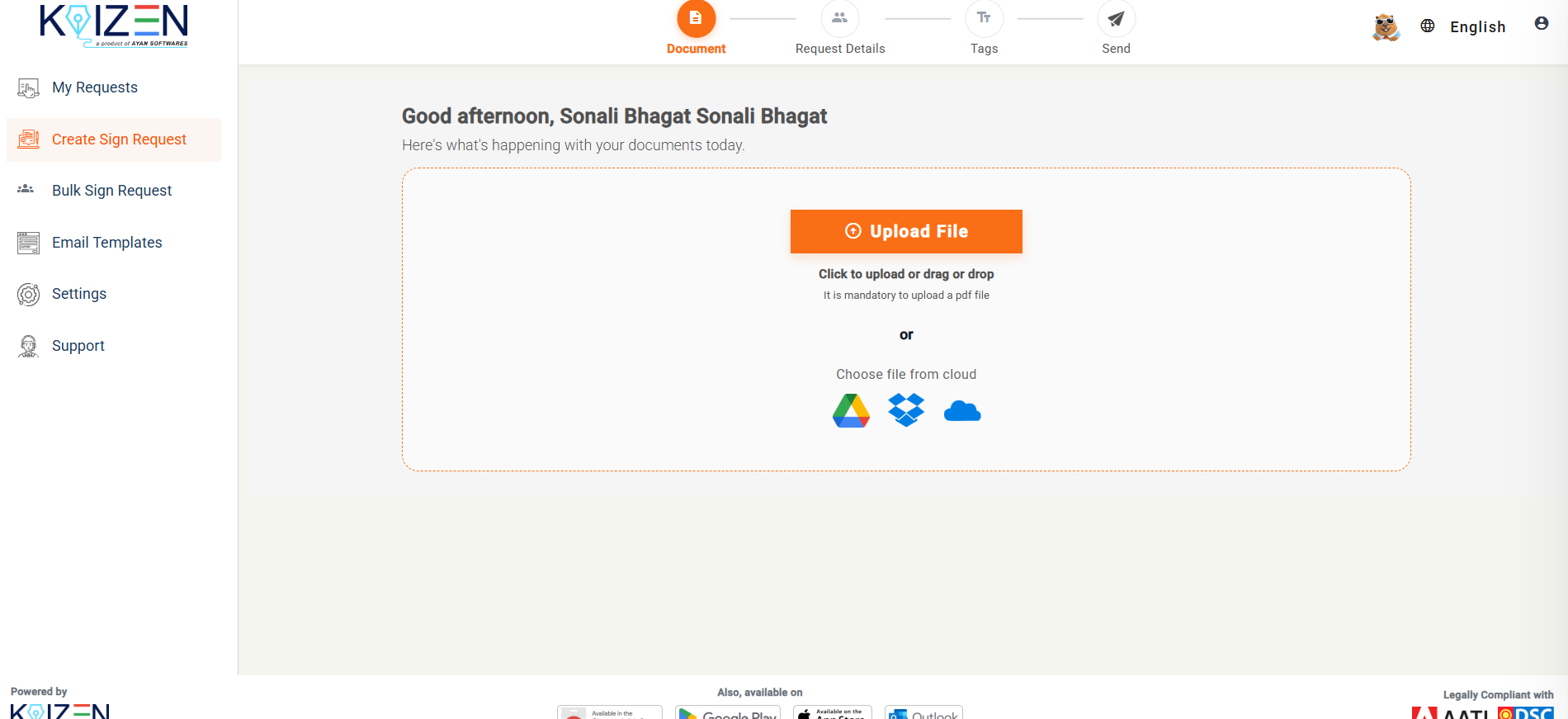 upload document 