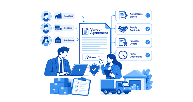 Vendor and supplier agreements signed digitally across multiple cities